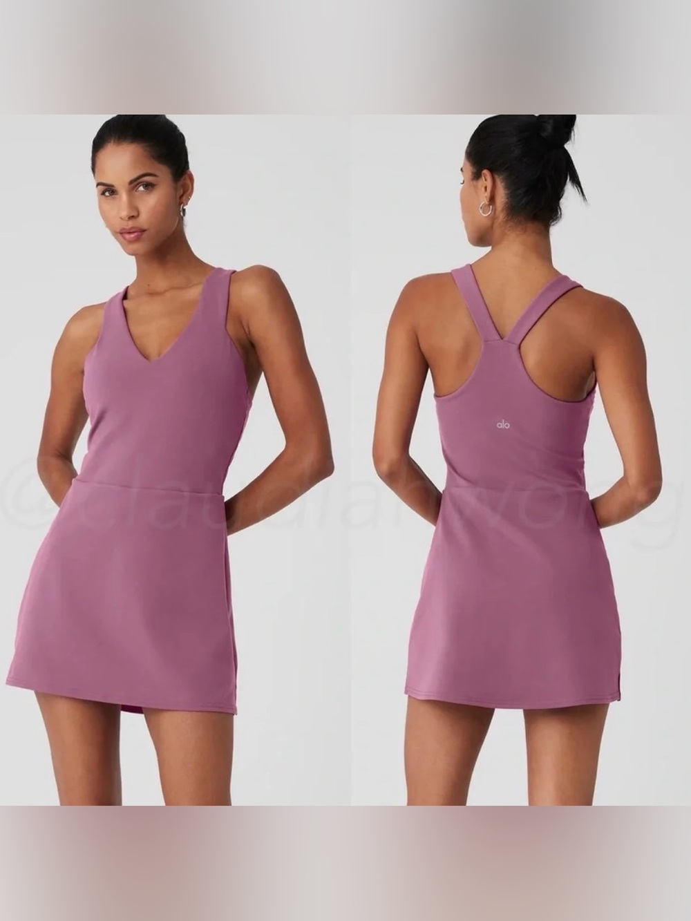 Alo Yoga Airbrush Real Dress Soft Mulberry Size S